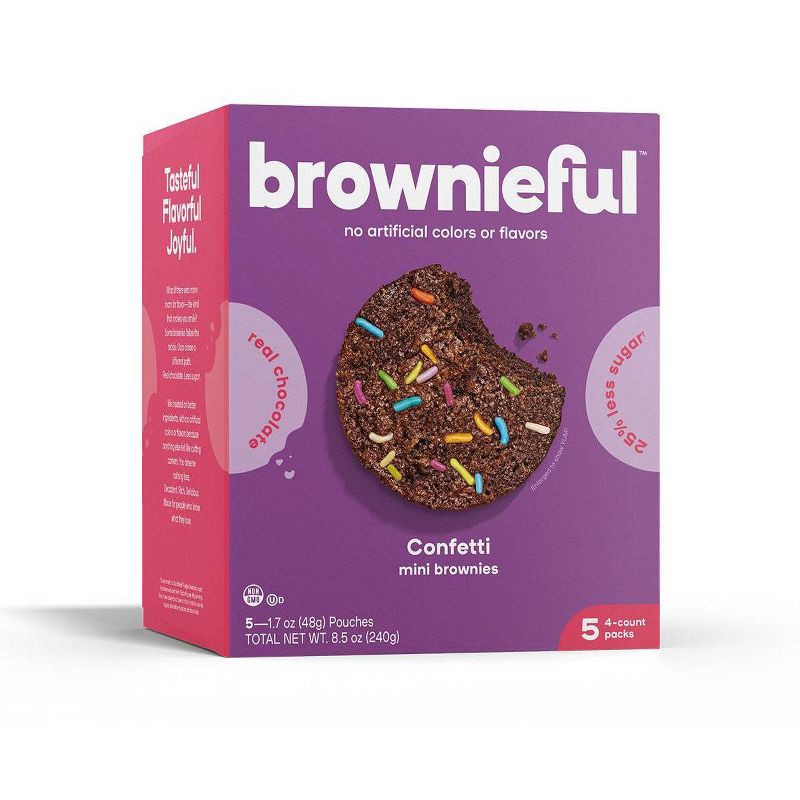 slide 1 of 6, Bakeful Brownieful Confetti Brownie Bites - 8.5oz/20ct, 8.5 oz; 20 ct