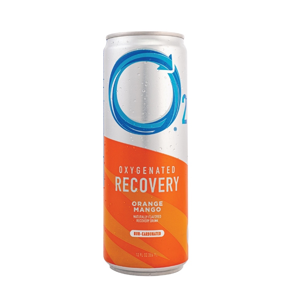 slide 1 of 1, O2 Natural Recovery Oxygenated Orange Mango Recovery Drink, 12 fl oz