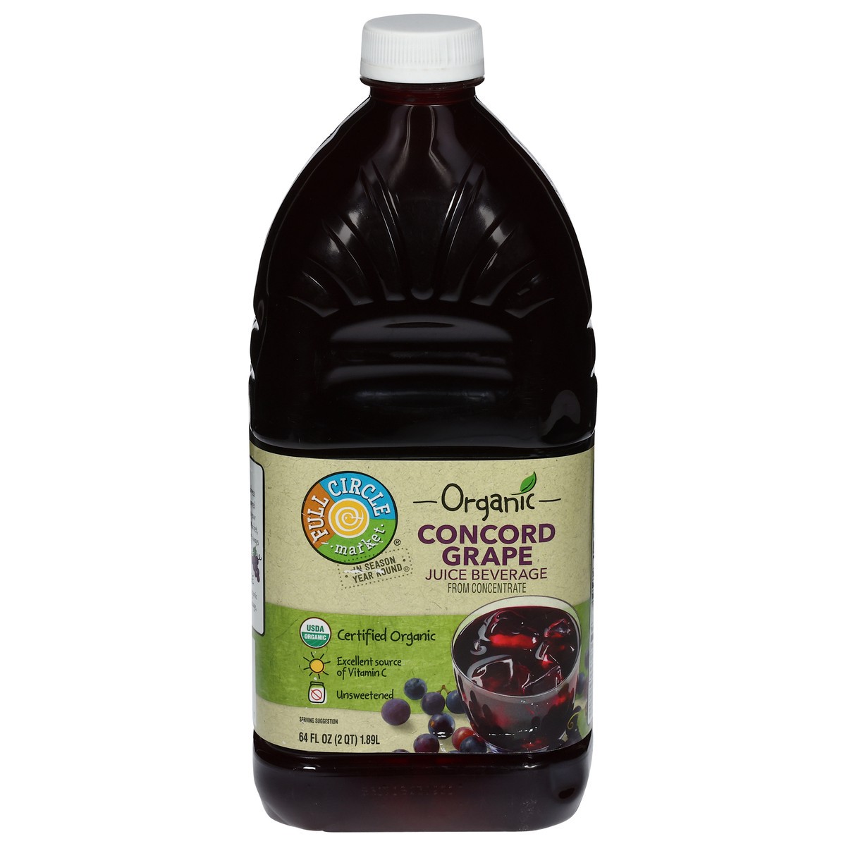 slide 1 of 14, Full Circle Market Organic Concord Grape Juice Beverage 64 fl oz, 64 fl oz