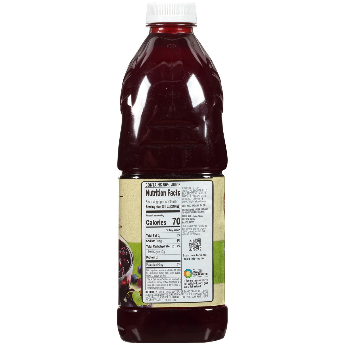 slide 10 of 14, Full Circle Market Organic Concord Grape Juice Beverage 64 fl oz, 64 fl oz