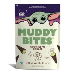 Muddy Bites Star Wars Cookies 'N Cream Waffle Cone Snacks - 4.25oz