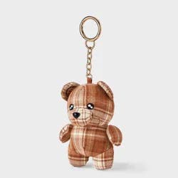Plaid Plush Bear Charm - Universal Thread™ Brown