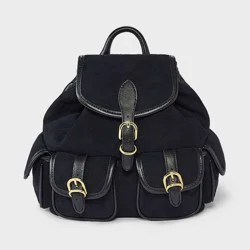 Faux Suede Utility Mini Backpack - Universal Thread™ Black
