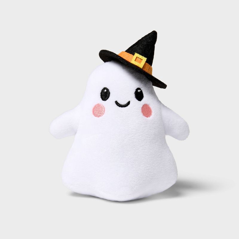 slide 1 of 3, Halloween Ghost with Hat Plush Decor White - Spritz™, 1 ct