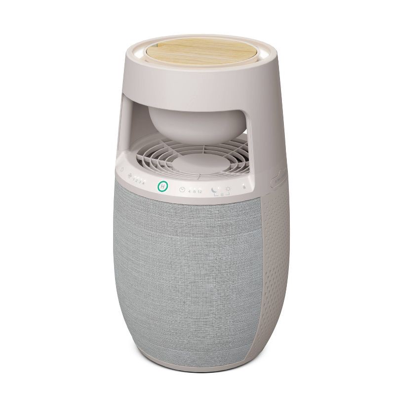 slide 1 of 10, HoMedics True HEPA Air Purifier for Large Rooms with Particle Sensor and Aromatherapy Taupe, 1 ct