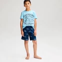 Boys' 2pc Fish T-Shirt and Shorts Pajama Set - Cat & Jack™ Blue S