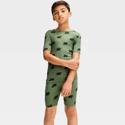 Boys' 2pc Bears Tight Fit T-Shirt and Shorts Pajama Set - Cat & Jack™ Green 12