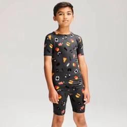 Boys' 2pc Gamer Tight Fit T-Shirt and Shorts Pajama Set - Cat & Jack™ Gray 12