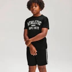 Boys' 2pc Mesh T-Shirt and Shorts Pajama Set - Cat & Jack™ Black M