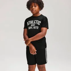 Boys' 2pc Mesh T-Shirt and Shorts Pajama Set - Cat & Jack™ Black XL