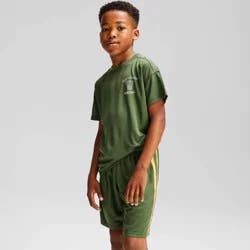 Boys' 2pc Mesh T-Shirt and Shorts Pajama Set - Cat & Jack™ Green M