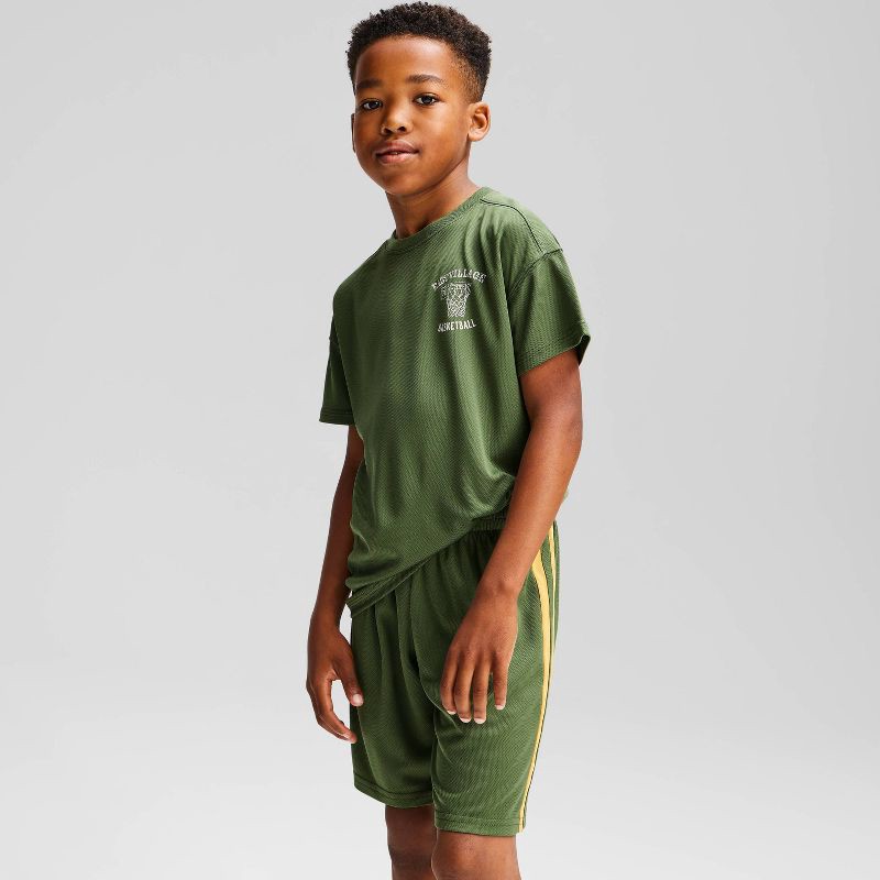 slide 1 of 4, Boys' 2pc Mesh T-Shirt and Shorts Pajama Set - Cat & Jack™ Green XL, 2 ct