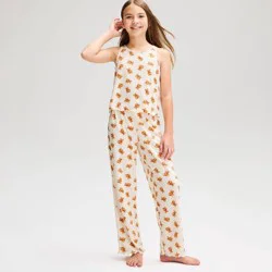 Girls' 2pc Bear Tank and Pants Pajama Set - Cat & Jack™ White S