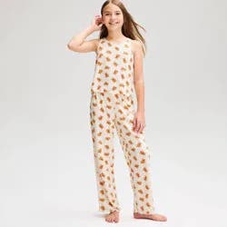 Girls' 2pc Bear Tank and Pants Pajama Set - Cat & Jack™ White L