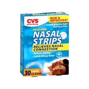 slide 1 of 1, CVS Pharmacy CVS Nasal Strips Large Clear, 30 ct