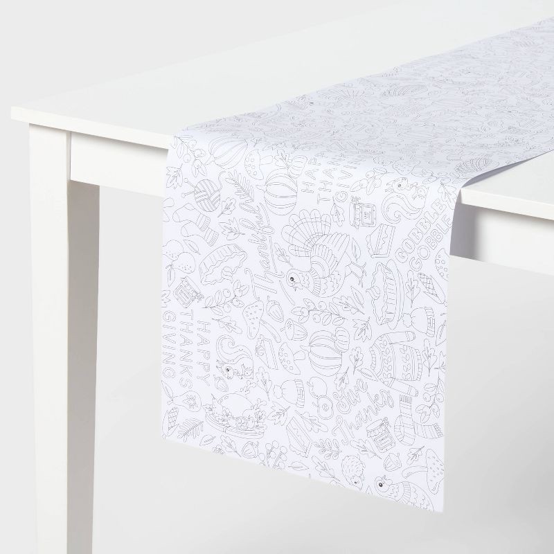 slide 1 of 4, Thanksgiving Color Your Own Table Runner - Spritz™, 1 ct