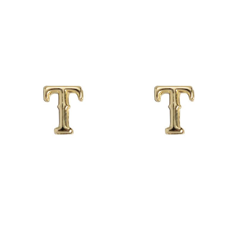 slide 1 of 2, Bijoux Sport by Luv Aj MLB "Texas Rangers" Logo Stud Earrings - Gold, 1 ct