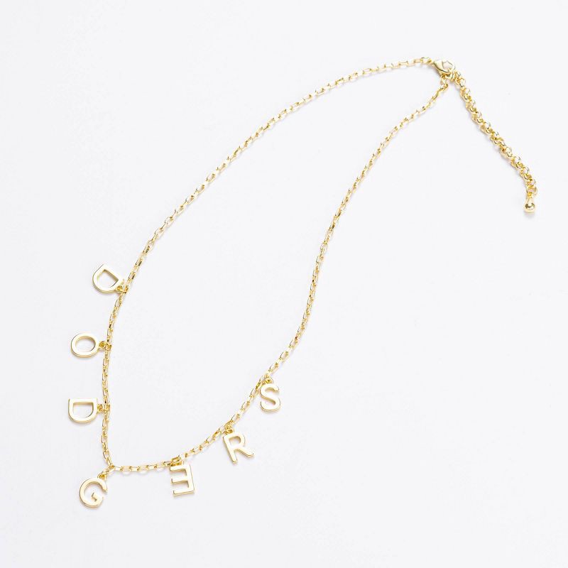 slide 1 of 2, Bijoux Sport by Luv Aj MLB Charm Letter Necklace "Los Angeles Dodgers" - Gold, 1 ct
