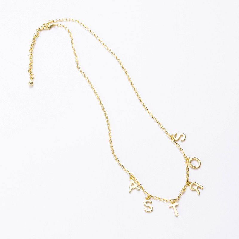 slide 1 of 2, Bijoux Sport by Luv Aj MLB Charm Letter Necklace "Houston Astros" - Gold, 1 ct