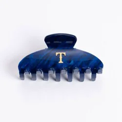 Bijoux Sport by Luv Aj MLB "Texas Rangers" Logo Claw Clip - Navy Blue