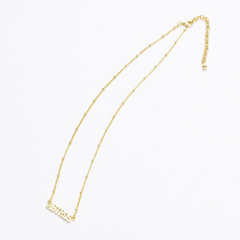 slide 1 of 2, Bijoux Sport by Luv Aj MLB "Houston Astros" Nameplate Pendant Necklace - Gold, 1 ct