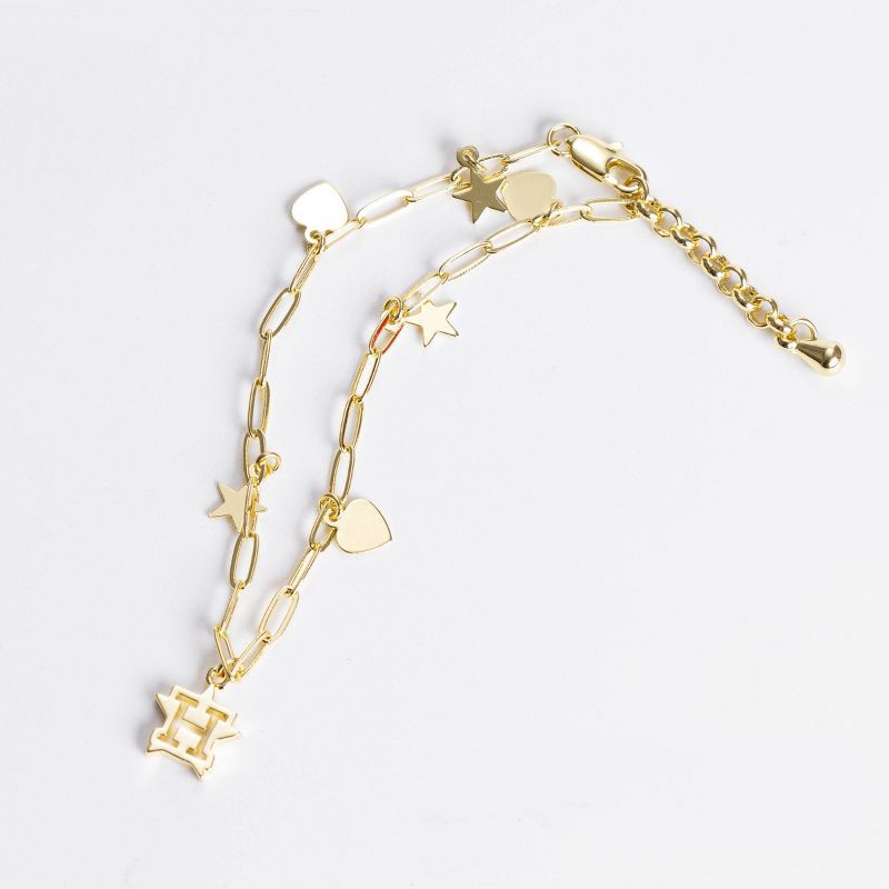 slide 1 of 2, Bijoux Sport by Luv Aj MLB "Houston Astros" Logo Charm Bracelet - Gold, 1 ct