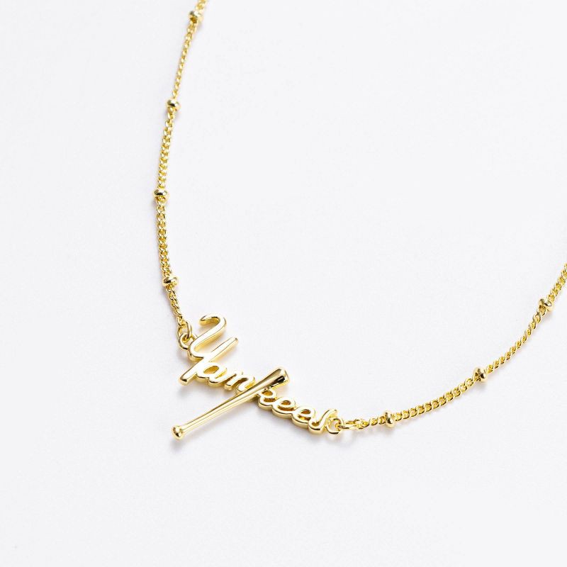 slide 1 of 2, Bijoux Sport by Luv Aj MLB "New York Yankees" Nameplate Pendant Necklace - Gold, 1 ct