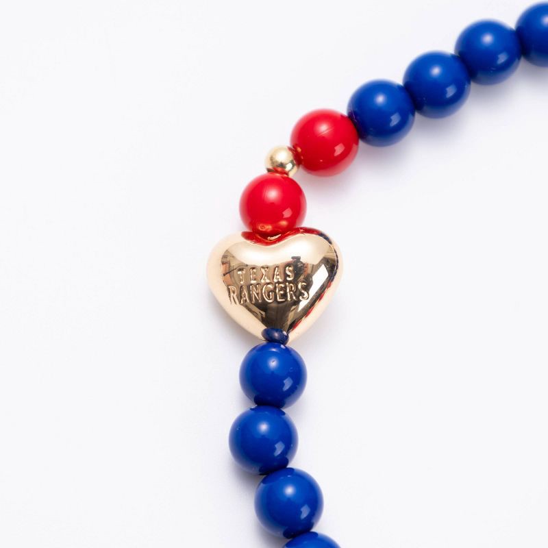 slide 1 of 2, Bijoux Sport by Luv Aj MLB Beaded Bag Charm "Texas Rangers" - Blue/Red, 1 ct