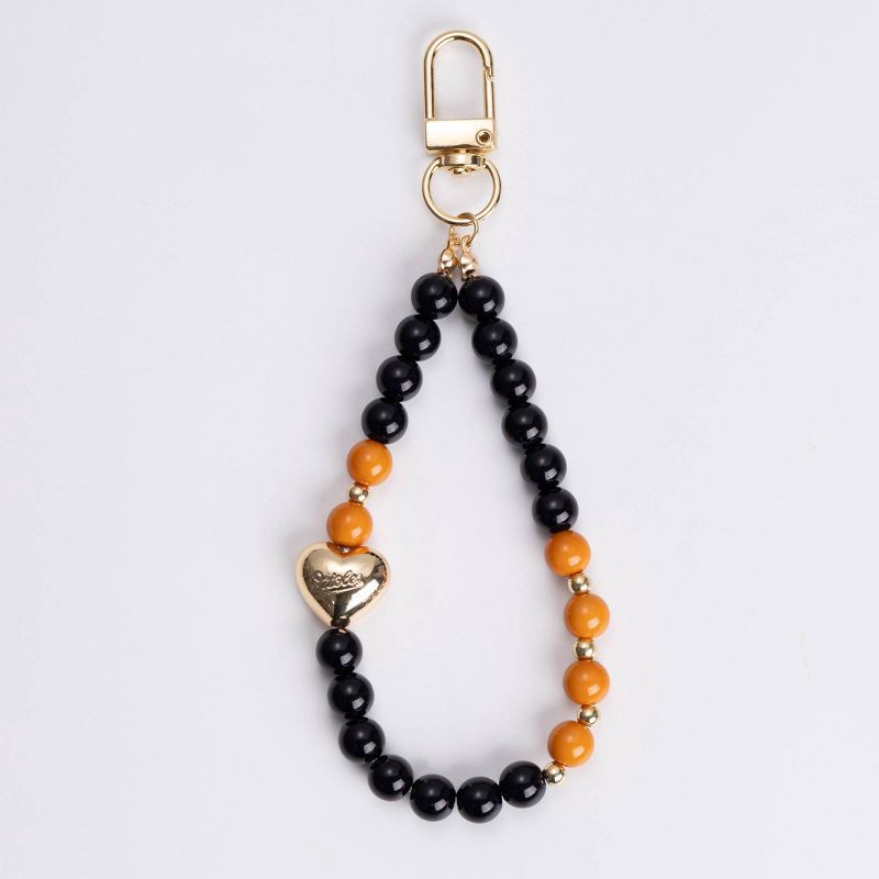 slide 1 of 2, Bijoux Sport by Luv Aj MLB Beaded Bag Charm "Baltimore Orioles" - Black/Mustard Yellow, 1 ct