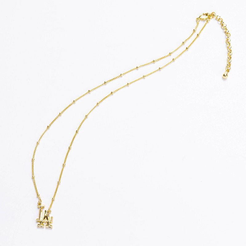 slide 1 of 2, Bijoux Sport by Luv Aj MLB Logo Pendant Necklace "Los Angeles Dodgers" - Gold, 1 ct