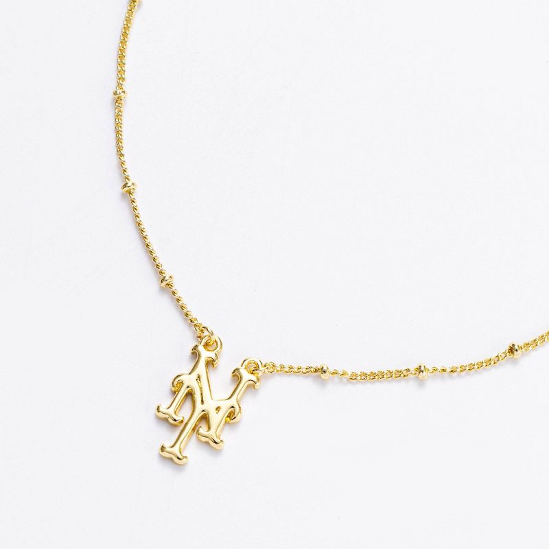 slide 1 of 2, Bijoux Sport by Luv Aj MLB Logo Pendant Necklace "New York Mets" - Gold, 1 ct