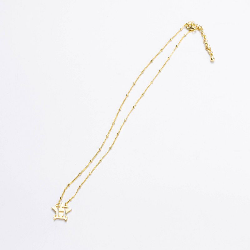 slide 1 of 2, Bijoux Sport by Luv Aj MLB "Houston Astros" Logo Pendant Necklace - Gold, 1 ct