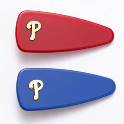 Bijoux Sport by Luv Aj MLB "Philadelphia Phillies" Mini Logo Hair Clip Set - Black