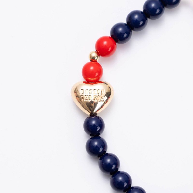 slide 1 of 2, Bijoux Sport by Luv Aj MLB "Boston Red Sox" Beaded Bag Charm - Navy Blue/Red, 1 ct
