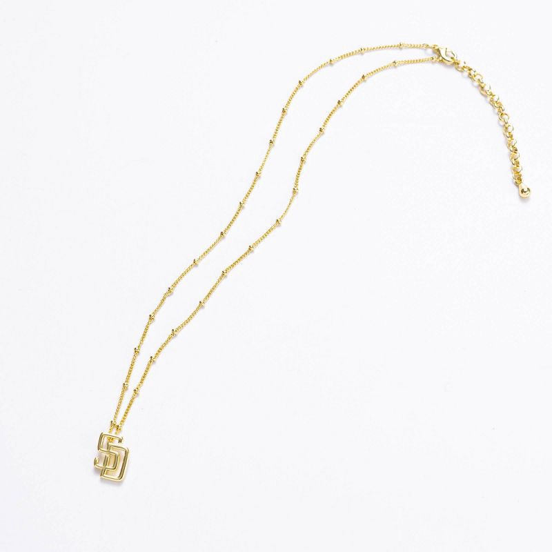 slide 1 of 2, Bijoux Sport by Luv Aj MLB Logo Pendant Necklace "San Diego Padres" - Gold, 1 ct