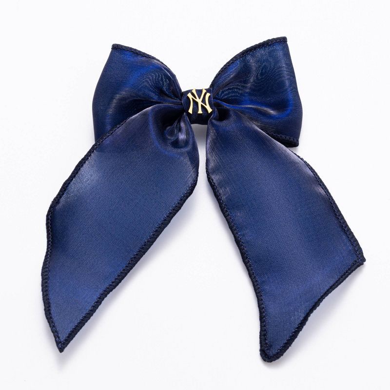 slide 1 of 2, Bijoux Sport by Luv Aj MLB "New York Yankees" Sheer Bow - Black, 1 ct