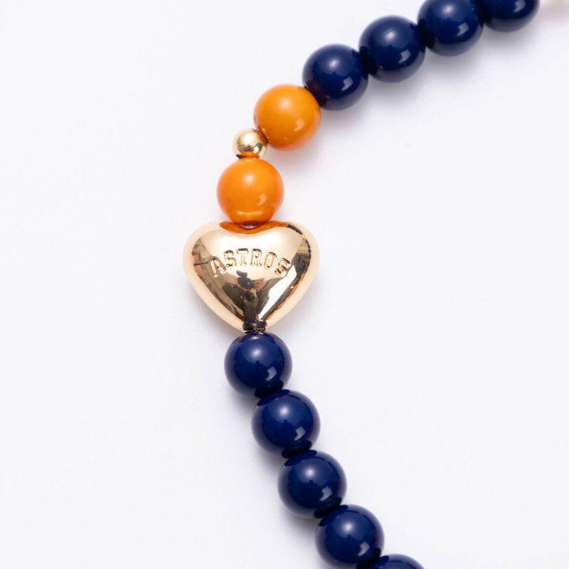 slide 1 of 2, Bijoux Sport by Luv Aj MLB " "Houston Astros"" Beaded Bag Charm - Navy Blue/Yellow, 1 ct
