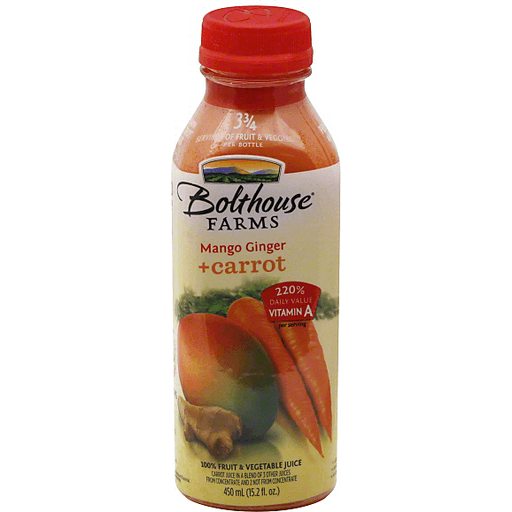 slide 2 of 3, Bolthouse Farms 100% Fruit & Vegetable Mango Ginger and Carrot Juice, 15.2 oz