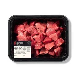 Fresh Beef Boneless Stew Meat Raw - 0.9-1.1lbs - price per lbs - Good & Gather™