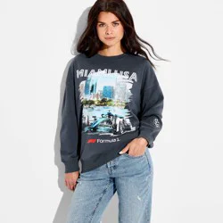 Formula 1 Women's F1 Miami Race Graphic Pullover Sweatshirt - Dark Gray S