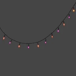 100ct LED Halloween Indoor Outdoor Miniature Glass String Lights Orange/Purple - Hyde and EEK! Boutique™: Fall