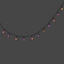 100ct LED Halloween Indoor Outdoor Miniature Glass String Lights Orange/Purple - Hyde and EEK! Boutique™: Fall