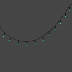100ct LED Halloween Indoor Outdoor Miniature Glass String Lights Green - Hyde and EEK! Boutique™: Fall