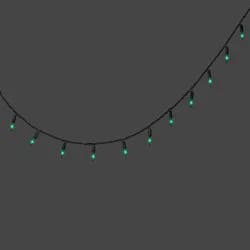 100ct LED Halloween Indoor Outdoor Miniature Glass String Lights Green - Hyde and EEK! Boutique™: Fall