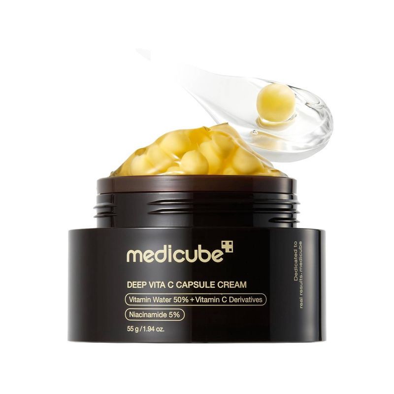 slide 1 of 10, medicube Deep Vita C Capsule Cream Korean Skincare - 1.94oz: Wrinkle Reduction, Hydrating, Face Application, Normal to Dry Skin, 1.94 oz
