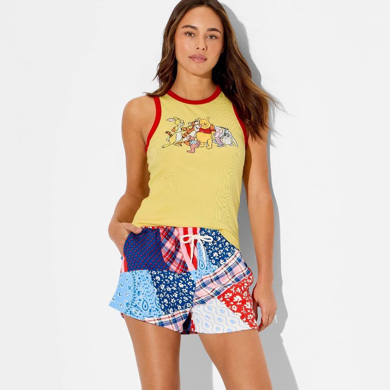 slide 1 of 3, Mighty Fine Women's Mixed Print Graphic Jogger Shorts - S, 1 ct