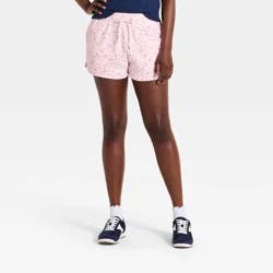 Mighty Fine Women's Paisley Graphic Jogger Shorts - Light Pink XXL