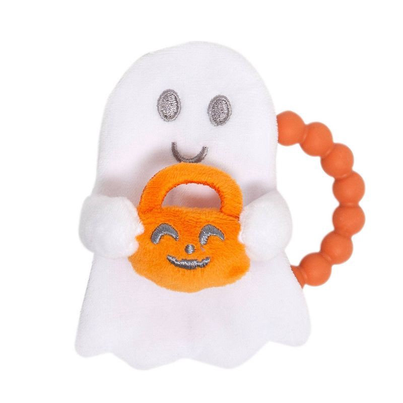 slide 1 of 6, Pearhead Halloween Crinkle Baby Teether - Ghost, 1 ct