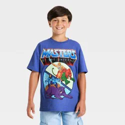 Boys' Mattel "Masters of the Universe" Short Sleeve Graphic T-Shirt - Blue XS