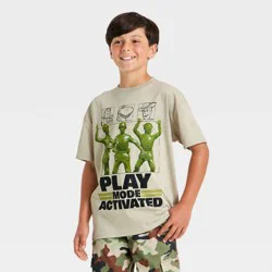 Boys' Disney Toy Story Short Sleeve Graphic T-Shirt - Tan/Green XS